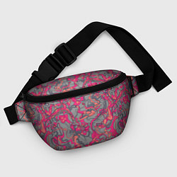 Поясная сумка Розовый серый сон, цвет: 3D-принт — фото 2
