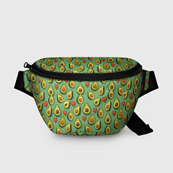 Поясная сумка Авокадо и сердечки, цвет: 3D-принт