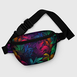 Поясная сумка Яркие абстрактные листья, цвет: 3D-принт — фото 2