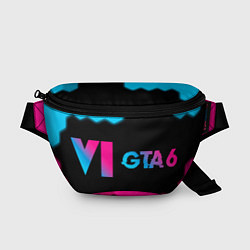 Поясная сумка GTA 6 - neon gradient по-горизонтали