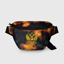 Поясная сумка Герб РФ градиент огня