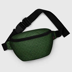 Поясная сумка Тёмно-зелёный паттерн, цвет: 3D-принт — фото 2