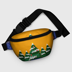 Поясная сумка Нарядные лесные ёлки, цвет: 3D-принт — фото 2