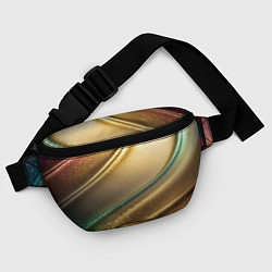 Поясная сумка Плавные рельефы с блёстками, цвет: 3D-принт — фото 2