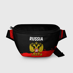 Поясная сумка Россия герб краски абстракция