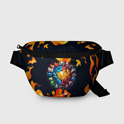 Поясная сумка Символы покемона, цвет: 3D-принт
