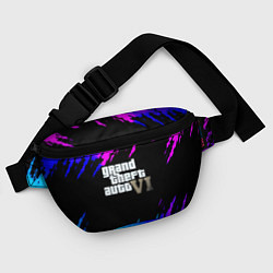 Поясная сумка GTA 6 неоновые краски вайсити, цвет: 3D-принт — фото 2