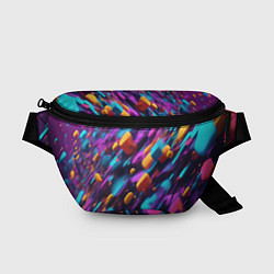 Поясная сумка Полёт цветных частиц - нейросеть, цвет: 3D-принт
