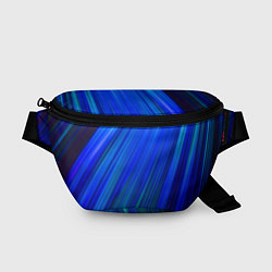 Поясная сумка Неоновые синии линии, цвет: 3D-принт