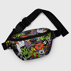 Поясная сумка Страшно веселые монстры, цвет: 3D-принт — фото 2