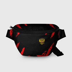 Поясная сумка Россия герб краски красные
