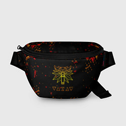 Поясная сумка Ведьмак огненное лого краски, цвет: 3D-принт