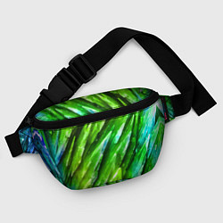 Поясная сумка Яркие зелёные камни, цвет: 3D-принт — фото 2