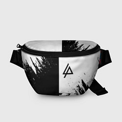 Поясная сумка Linkin park краски чёрнобелый