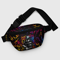 Поясная сумка Nirvana краски звука, цвет: 3D-принт — фото 2