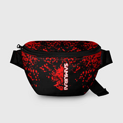 Поясная сумка Cyberpunk samurai красные краски