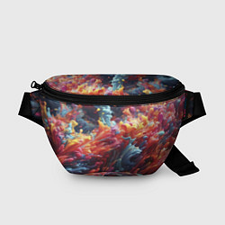Поясная сумка Многоцветный дым, цвет: 3D-принт