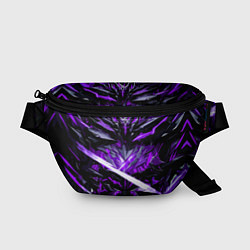 Поясная сумка Фиолетовый камень на чёрном фоне