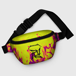 Поясная сумка Металлика огненный стиль бенд, цвет: 3D-принт — фото 2