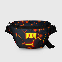 Поясная сумка Doom плиты лого в огне
