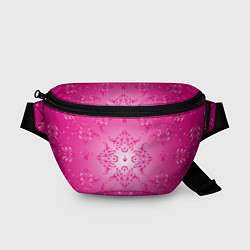 Поясная сумка Узоры на розовом фоне