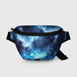 Поясная сумка Космический голубой пейзаж