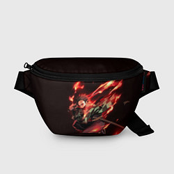 Поясная сумка Тандзиро пламя, цвет: 3D-принт
