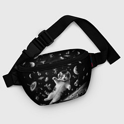 Поясная сумка Офигевший котейка в безвоздушном пространстве, цвет: 3D-принт — фото 2