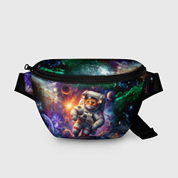 Поясная сумка Котик бравый космонавт - неон, цвет: 3D-принт