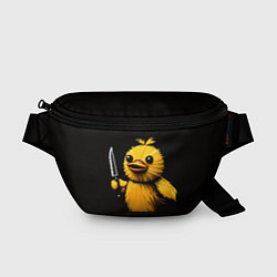 Поясная сумка Утка с ножом мем, цвет: 3D-принт