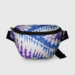 Поясная сумка Сине-фиолетовый узор тай дай, цвет: 3D-принт