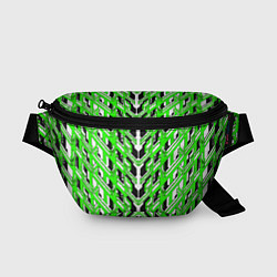 Поясная сумка Зелёная техно броня