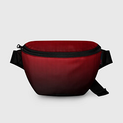 Поясная сумка Красно-чёрный градиент в полоску