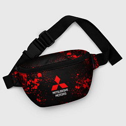 Поясная сумка Митсубиси - красные брызги, цвет: 3D-принт — фото 2