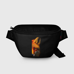 Поясная сумка Морда рыжей лисы, цвет: 3D-принт