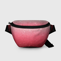 Поясная сумка Градиент розово-чёрный брызги, цвет: 3D-принт