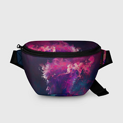 Поясная сумка Человек растворяющийся в фиолетовом дыму