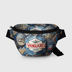 Поясная сумка Vanguard denim patchwork - ai art, цвет: 3D-принт