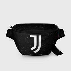 Поясная сумка Juventus sport на темном фоне, цвет: 3D-принт