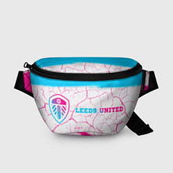 Поясная сумка Leeds United neon gradient style по-горизонтали, цвет: 3D-принт