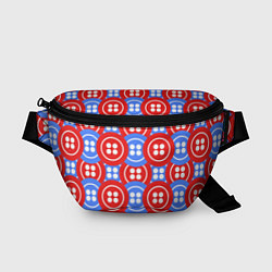 Поясная сумка Красные и синие пуговицы, цвет: 3D-принт