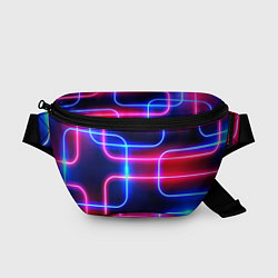 Поясная сумка Светящиеся неоновые дуги, цвет: 3D-принт