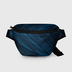 Поясная сумка Полосатый чёрно-синий