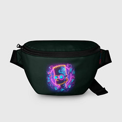 Поясная сумка Neon Bart Simpson - cyberpunk fantasy, цвет: 3D-принт