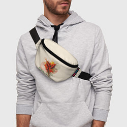 Поясная сумка Морковь акварельные кляксы, цвет: 3D-принт — фото 2