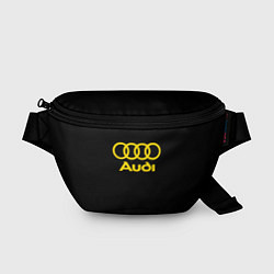 Поясная сумка Audi logo yellow, цвет: 3D-принт