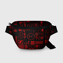 Поясная сумка Twenty one pilots pattern rock