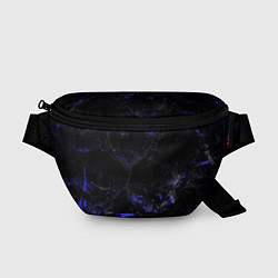 Поясная сумка Потертая синяя текстура, цвет: 3D-принт