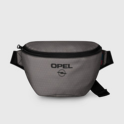Поясная сумка Opel мозаика серо-коричневый, цвет: 3D-принт