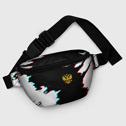 Поясная сумка Герб глитч краски, цвет: 3D-принт — фото 2